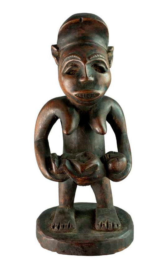 Statuette Kongo maternité – Sculpture africaine en bois de République Démocratique du Congo