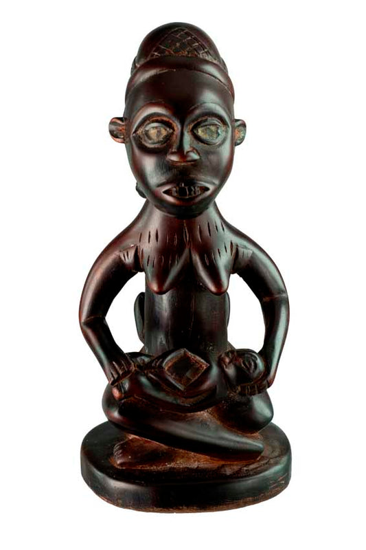 Statuette Kongo maternité – Sculpture africaine de République Démocratique du Congo