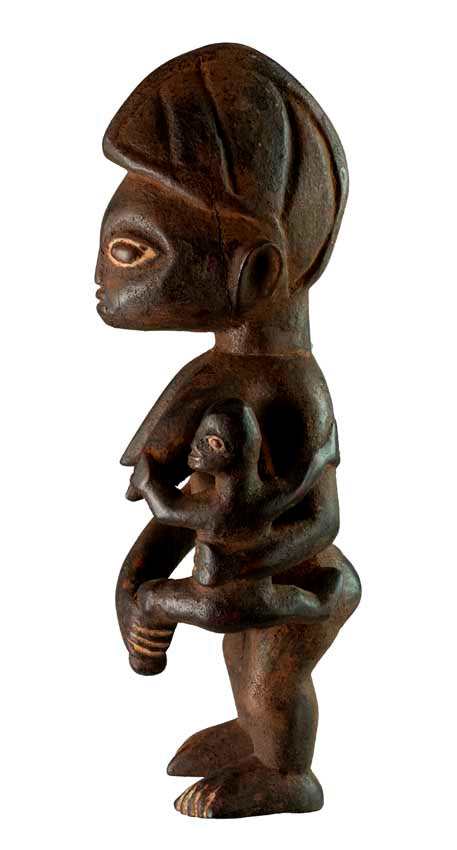 Statuette Kongo maternité – Sculpture africaine de République Démocratique du Congo