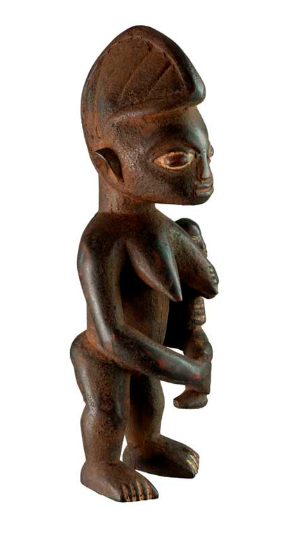 Statuette Kongo maternité – Sculpture africaine de République Démocratique du Congo