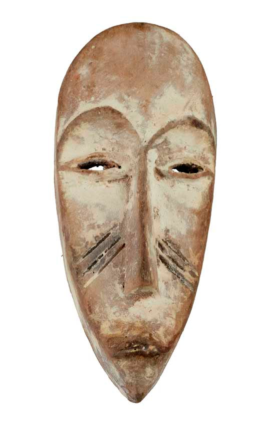 Masque passeport Fang – Masquette africaine en bois 15,5 cm