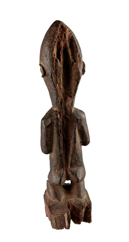 Statuette Baoulé africaine – Sculpture traditionnelle en bois 22,5 cm
