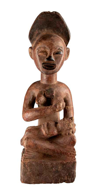 Statue maternité Pfemba (Phemba) Kongo – Sculpture africaine en bois