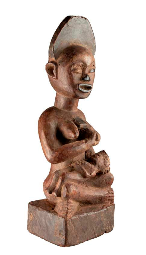 Statue maternité Pfemba (Phemba) Kongo – Sculpture africaine en bois