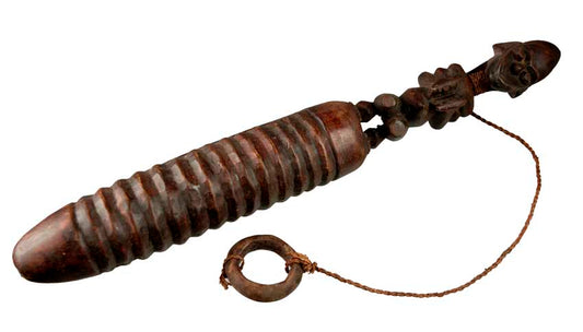 Guiro africain anthropomorphe en bois – Instrument de musique