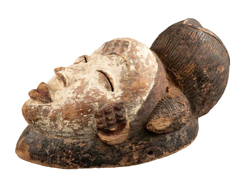Masque Punu africain en bois – 35,5 cm