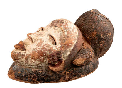 Masque Punu africain en bois – 35,5 cm