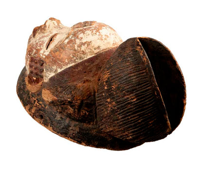 Masque Punu africain en bois – 35,5 cm