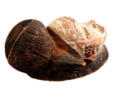 Masque Punu africain en bois – 35,5 cm