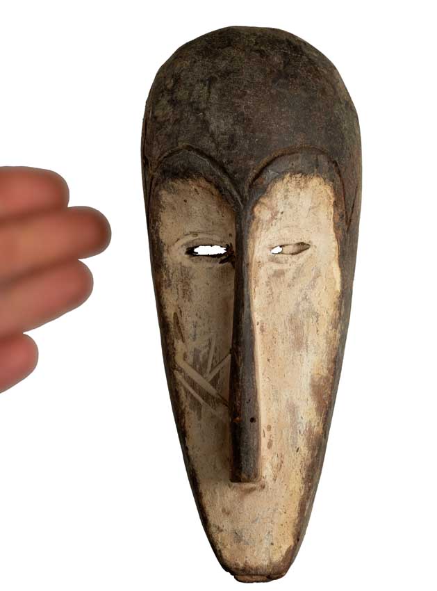 Masque passeport Fang – Masquette africaine en bois 18,2 cm