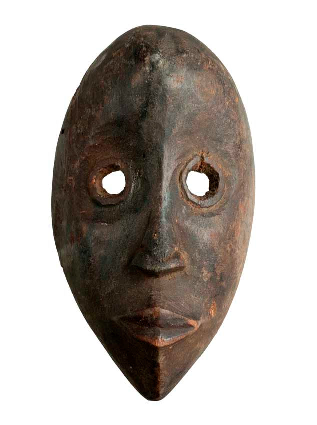 Masque passeport Dan – Masquette africaine en bois 16,5 cm