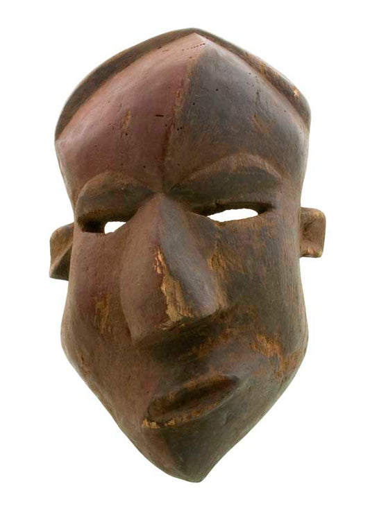 Masque africain Pende du malade – RDC, bois, pigments et kaolin