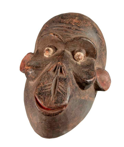 Masque africain Singe Bulu Boulou du Cameroun en bois