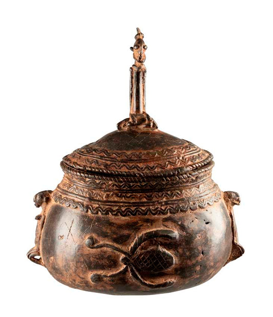 Pot à onguents Dogon en bronze – Mali