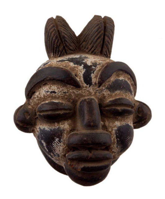 Masque passeport africain miniature en terre cuite – pièce unique