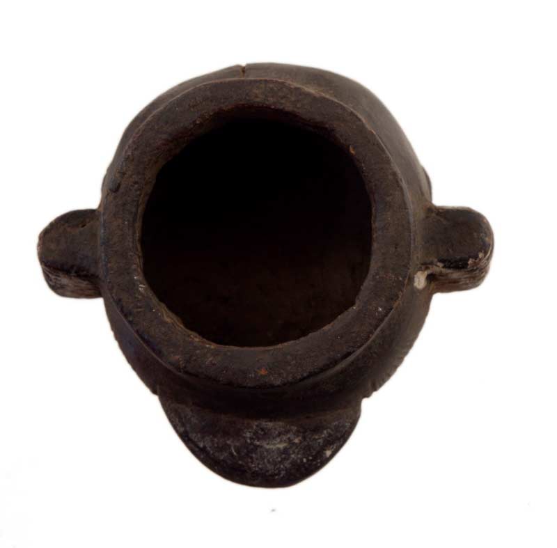 Masque passeport africain miniature en terre cuite – pièce unique