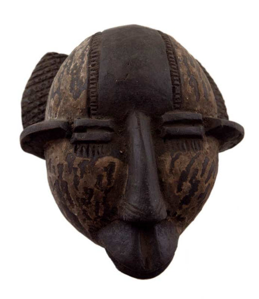 Masque passeport africain miniature en terre cuite – pièce unique