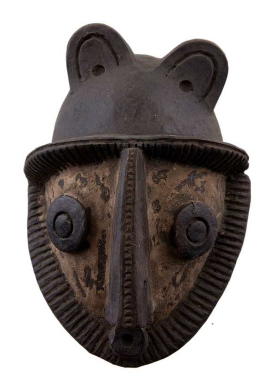 Masque passeport africain miniature en terre cuite – pièce unique