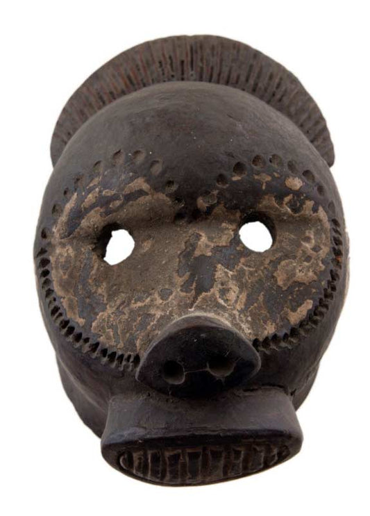 Masque passeport africain miniature en terre cuite – pièce unique