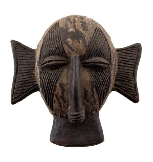 Masque passeport africain miniature en terre cuite – pièce unique