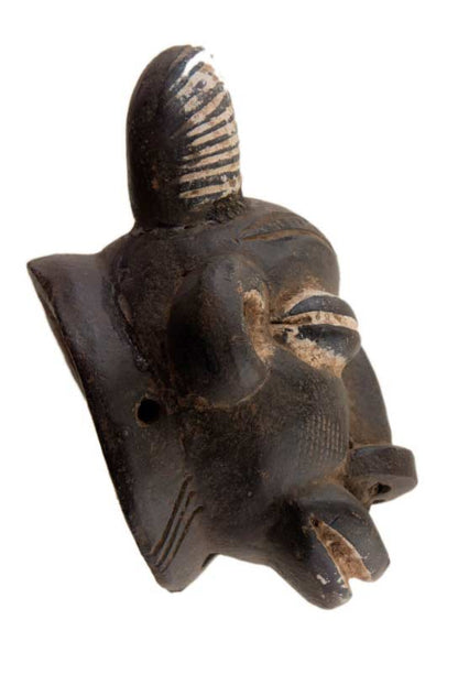 Masque passeport africain miniature en terre cuite – pièce unique