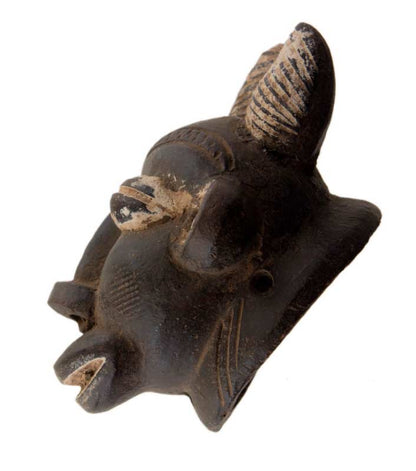 Masque passeport africain miniature en terre cuite – pièce unique