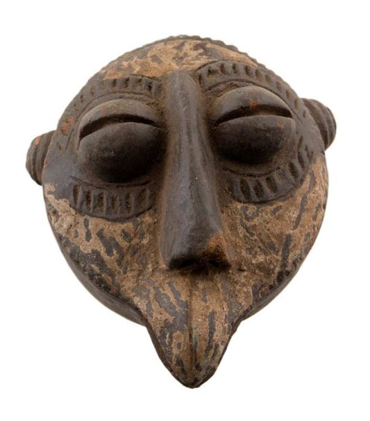 Masque passeport africain miniature en terre cuite – pièce unique