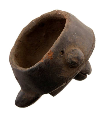 Masque passeport africain miniature en terre cuite – pièce unique