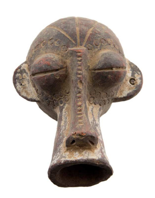 Masque passeport africain miniature en terre cuite – pièce unique