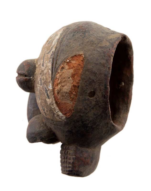 Masque passeport africain miniature en terre cuite – pièce unique