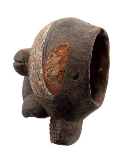 Masque passeport africain miniature en terre cuite – pièce unique
