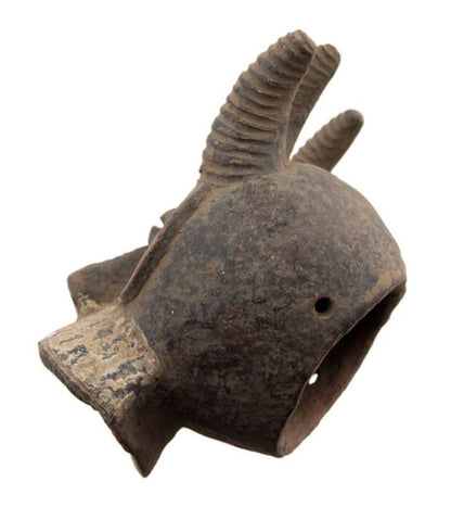 Masque passeport africain miniature en terre cuite – pièce unique