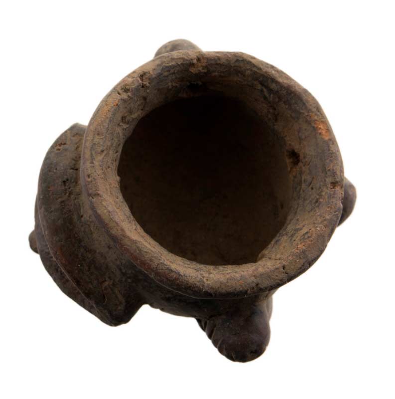 Masque passeport africain miniature en terre cuite – pièce unique