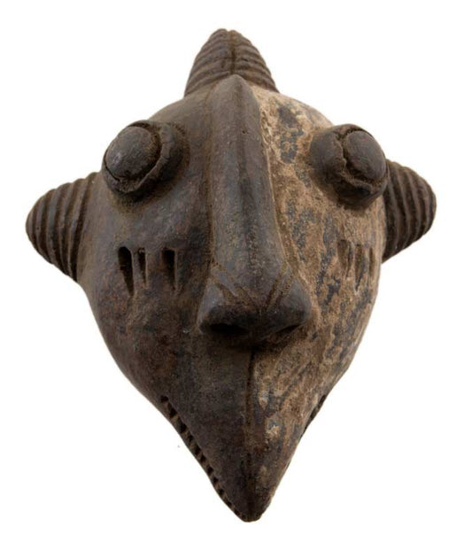 Masque passeport africain miniature en terre cuite – pièce unique
