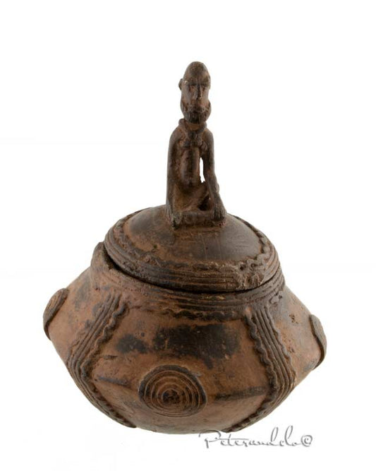 Pot à onguents Dogon en bronze – Ancêtre, Mali