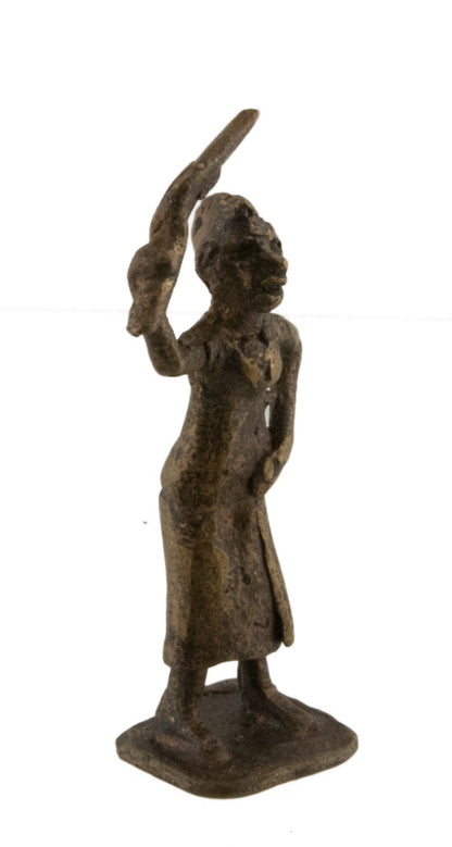 Statuette africaine ancienne en bronze – Ghana