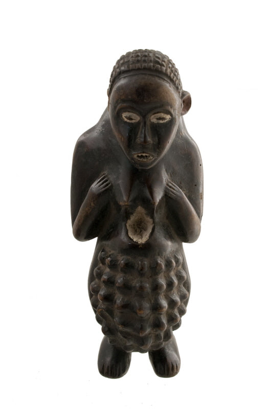 Statue Mambila – Sculpture africaine en bois et pigments du Nigéria