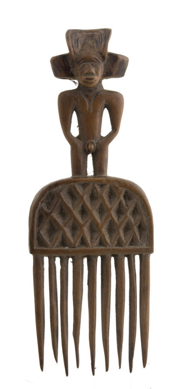 Peigne fétiche Tschokwe Cisakulo en bois – Art africain d'Angola