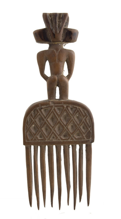 Peigne fétiche Tschokwe Cisakulo en bois – Art africain d'Angola