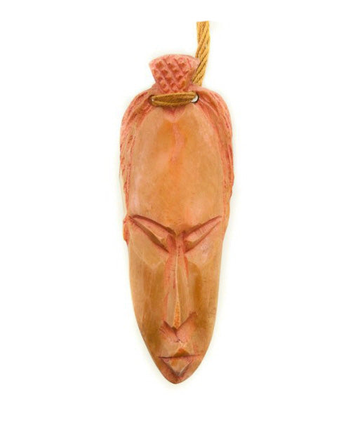 Pendentif africain masque – Visage de femme africaine fait main