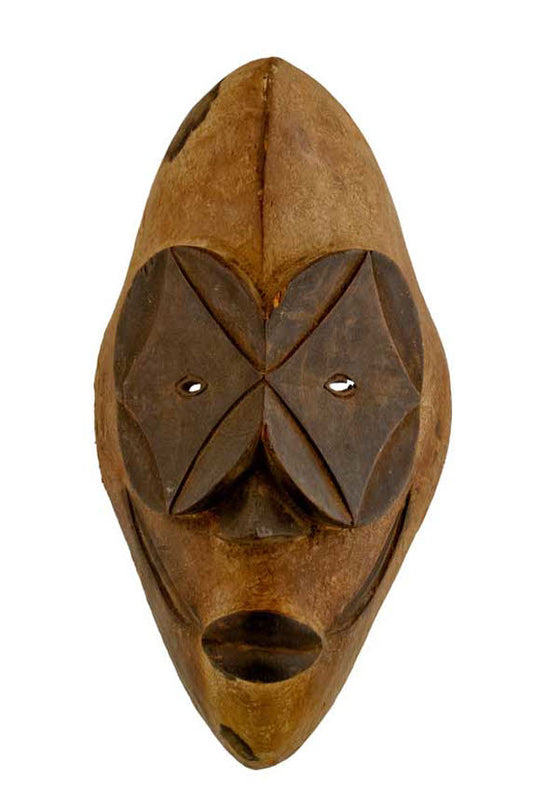 Masque africain Ibibio du Nigeria – bois et pigmentation naturelle